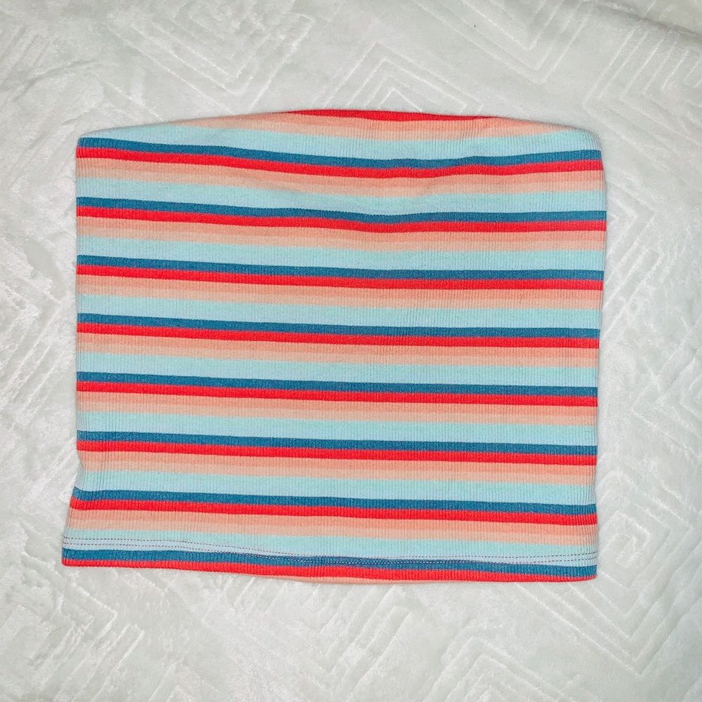 american eagle striped muti-colored tube top